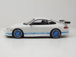 Minichamps Porsche 911 GT3 RS 2002 White w/Blue Stripes 1:18 Modell