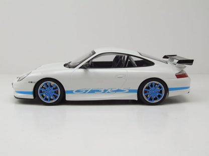 Minichamps Porsche 911 GT3 RS 2002 White w/Blue Stripes 1:18 Modell