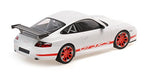 Minichamps PORSCHE 911 GT3 RS – 2002 – WHITE W/RED STRIPES 1:18 Modell