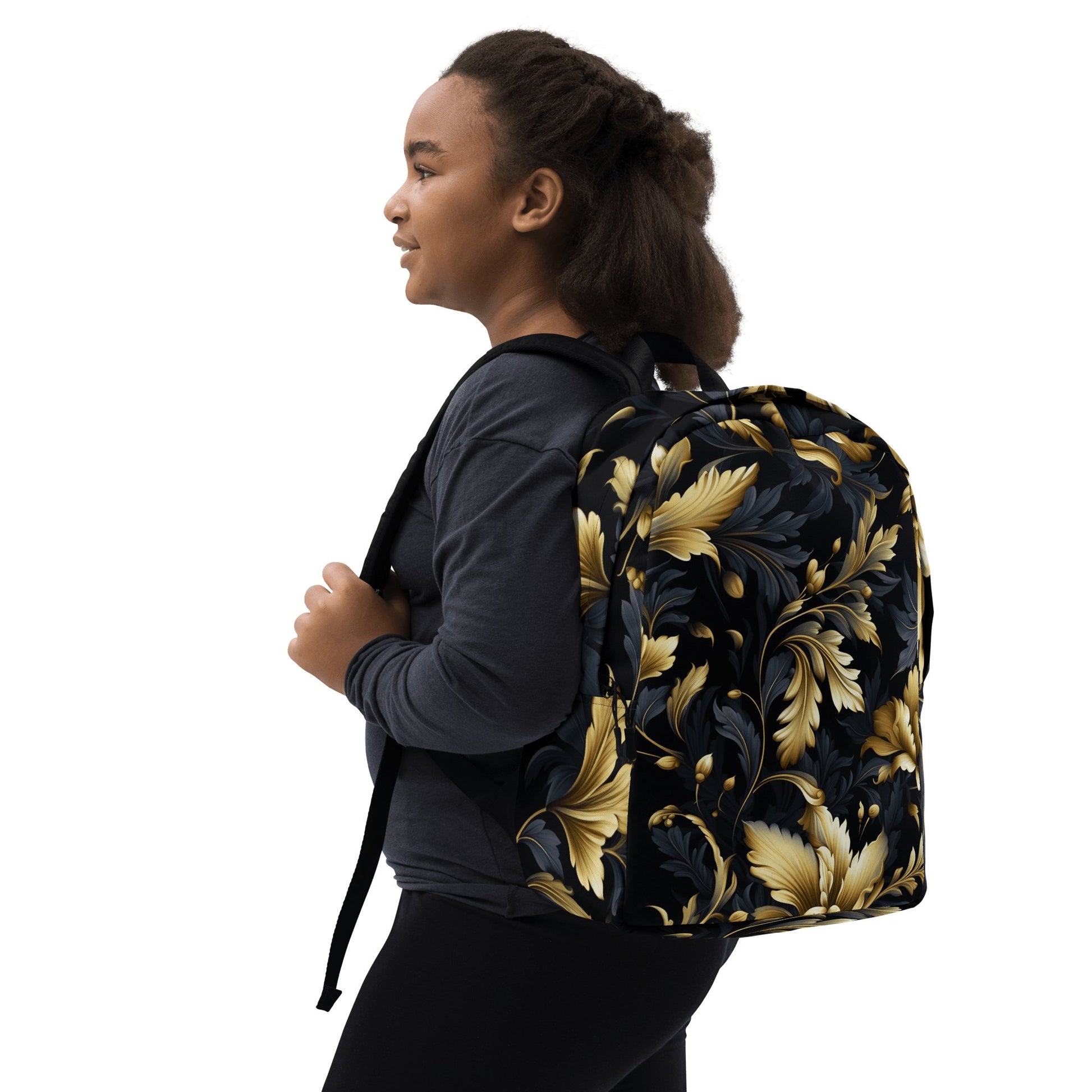 Minimalistischer Rucksack "Golden Flora" - Artexio