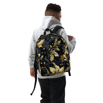 Minimalistischer Rucksack "Golden Flora" - Artexio