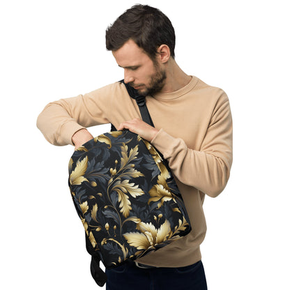 Minimalistischer Rucksack "Golden Flora" - Artexio