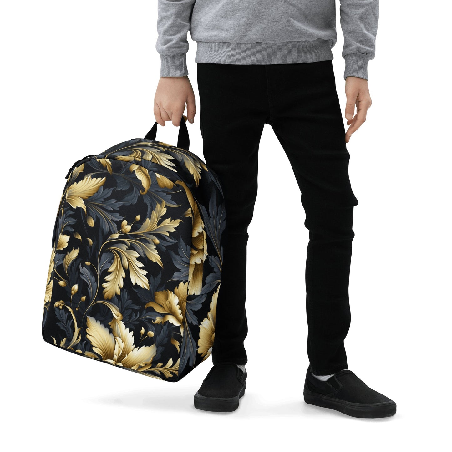 Minimalistischer Rucksack "Golden Flora" - Artexio