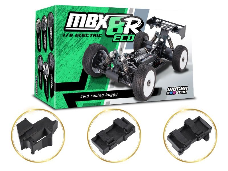 Mugen Seiki 1:8 EP 4WD MBX-8R ECO Elektro Buggy mit RT Saddle Pack 2x2S Mid-Size Lipo