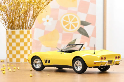 Norev Chevrolet Corvette Convertible 1969 Daytona Yellow 1:18 Modell
