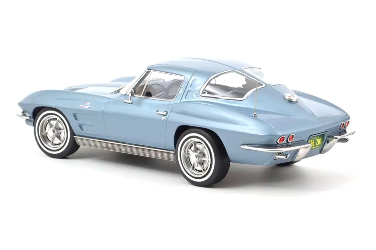 Norev Chevrolet Corvette Sting Ray 1963 - Light blue Metallic 1:18 Modell - Artexio