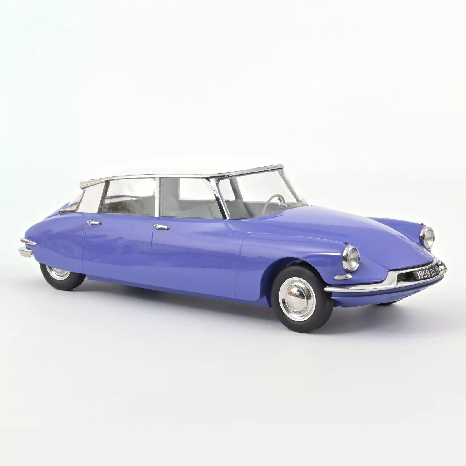 Norev Citroen DS 19 1959 Delphinium Blue & White 1:12 Modell - Artexio