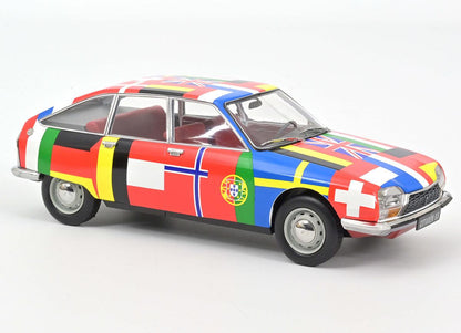 Norev Citroen GS 1972 Flaggen 1:18 Modell - Artexio