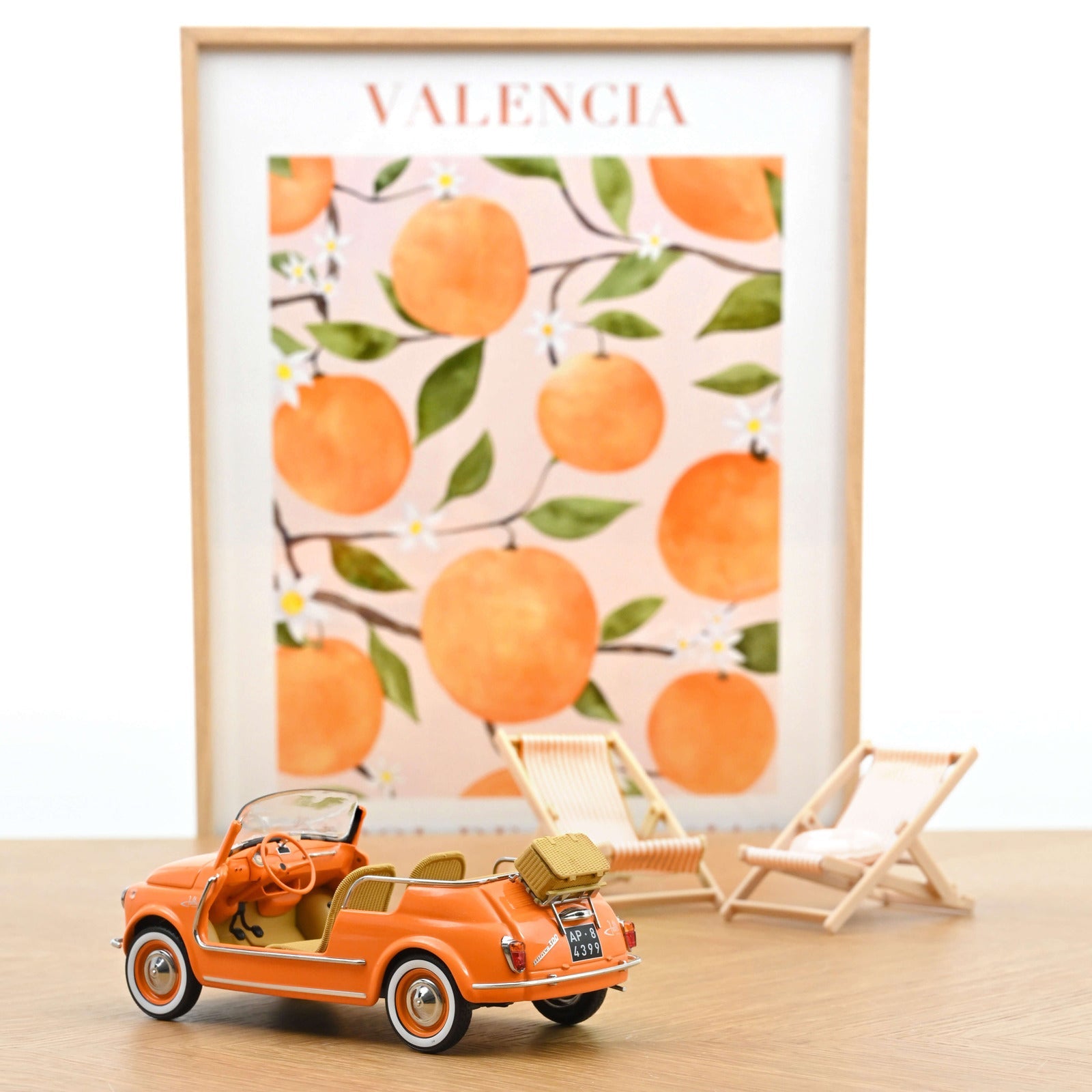 Norev Fiat 500 Jolly 1965 Orange 1:18 Modell