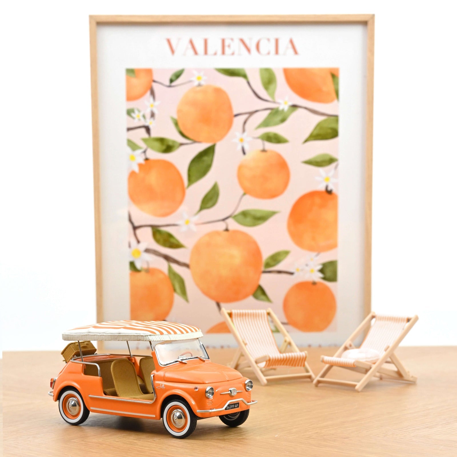 Norev Fiat 500 Jolly 1965 Orange 1:18 Modell