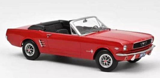 Norev Ford Mustang Convertible 1966 Signal Flare Red 1:18 Modell - Artexio