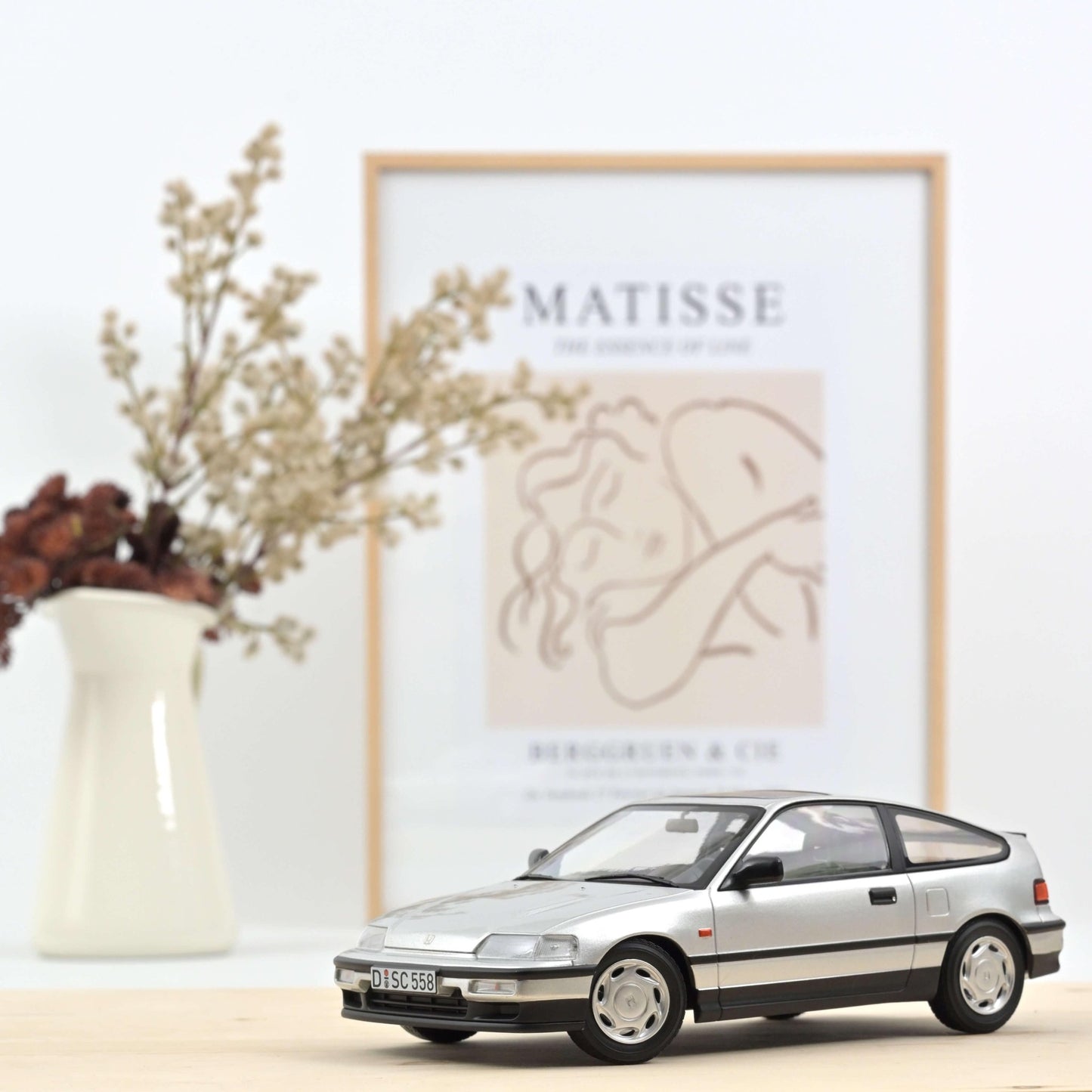 Norev Honda CRX 1990 Silver 1:18 Modell - Artexio