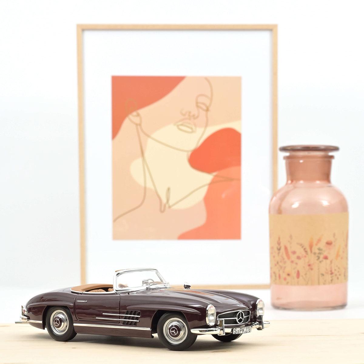 Norev Mercedes - Benz 300 SL Roadster 1957 - Red 1:18 Modell - Artexio