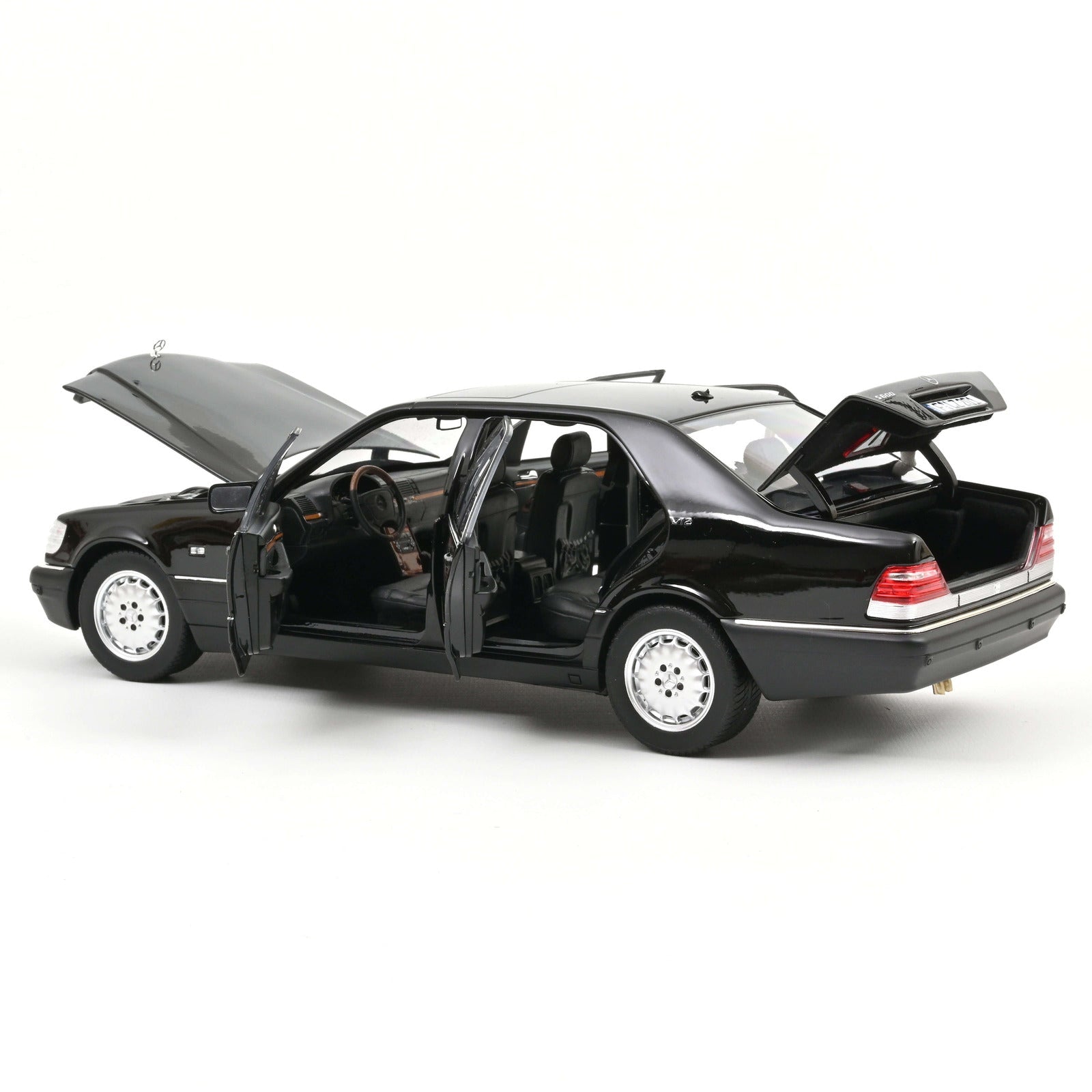 Norev Mercedes - Benz S600 1997 Obsidian Black Metallic 1:18 Modell