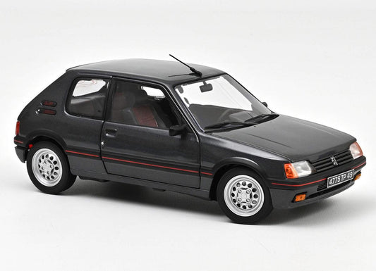 Norev Peugeot 205 GTi 1.6 1988 - Graphite Grey 1:18 Modell - Artexio