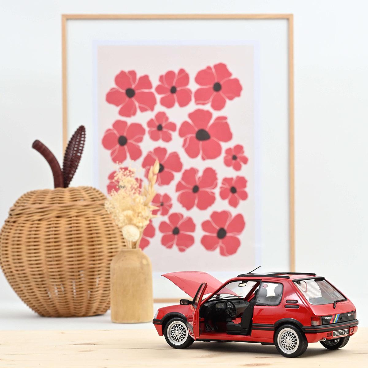 Norev Peugeot 205 GTi 1.9 PTS deco 1991 - Vallelunga Red 1:18 Modell