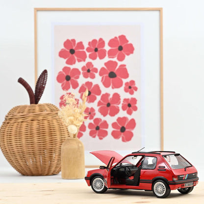 Norev Peugeot 205 GTi 1.9 PTS deco 1991 - Vallelunga Red 1:18 Modell