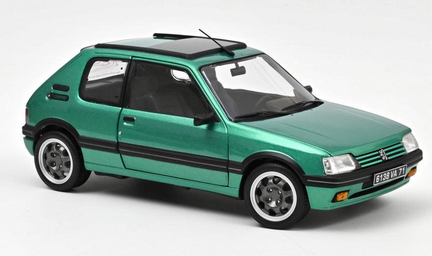 Norev Peugeot 205 GTi Griffe with windowroof 1991 - Green 1:18 Modell - Artexio