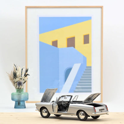 Norev Peugeot 404 Convertible 1967 - Silver 1:18 Modell - Artexio