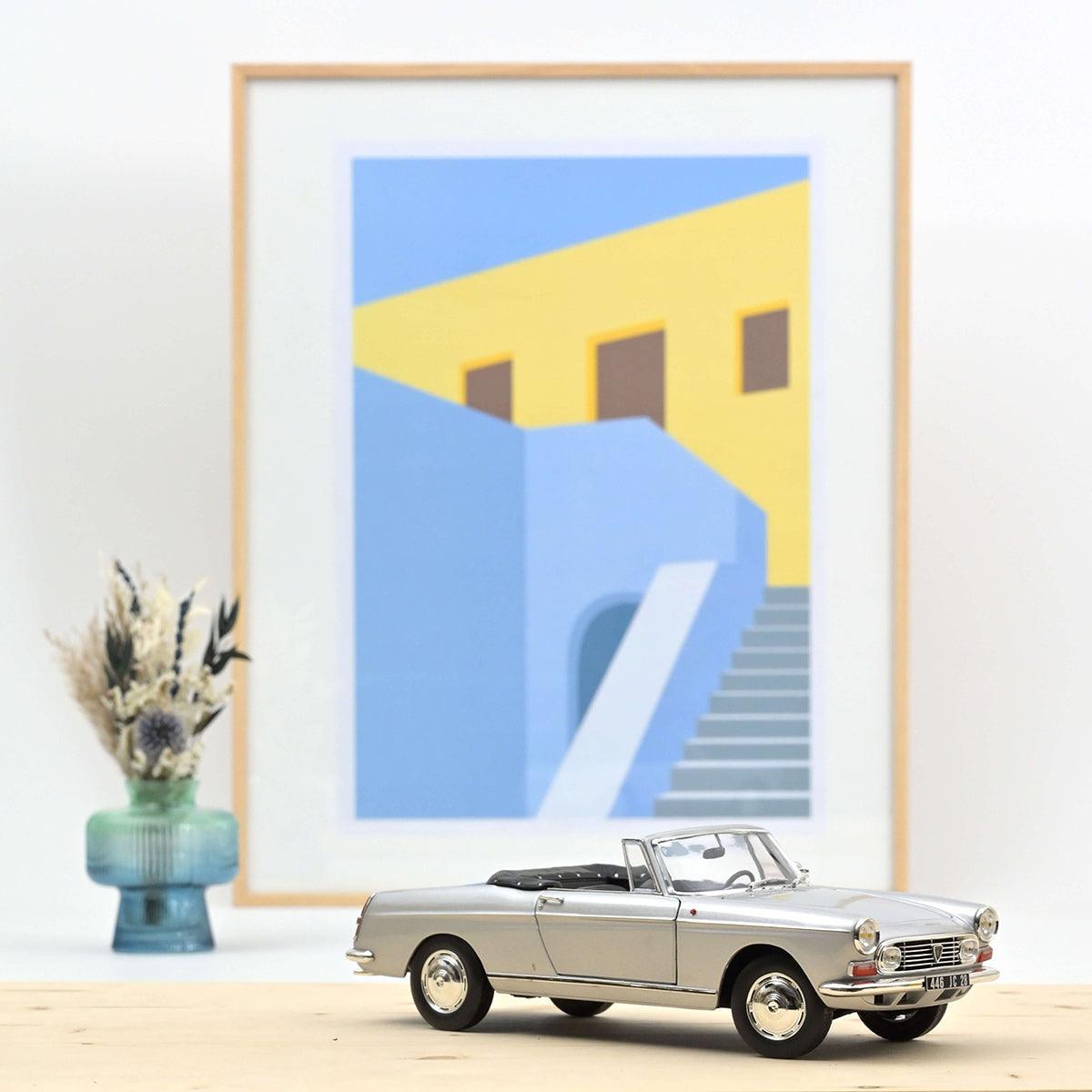 Norev Peugeot 404 Convertible 1967 - Silver 1:18 Modell - Artexio