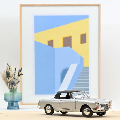 Norev Peugeot 404 Convertible 1967 - Silver 1:18 Modell - Artexio