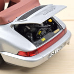 Norev Porsche 911 Carrera 2 Cabriolet 1990 Silver 1:18 Modell