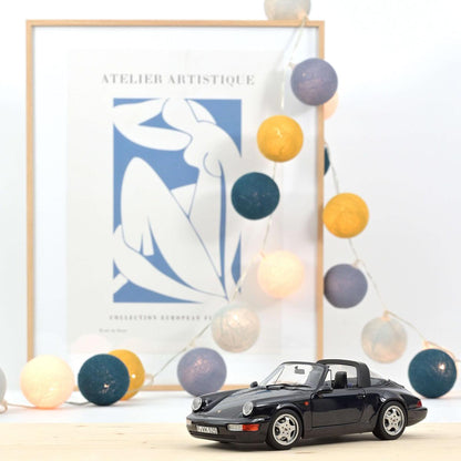 Norev Porsche 911 Carrera 4 Targa 1991 Blue metallic 1:18 Modell - Artexio