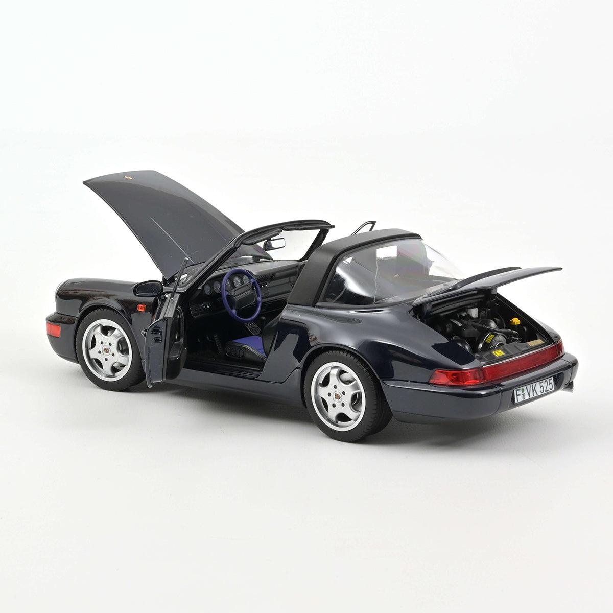 Norev Porsche 911 Carrera 4 Targa 1991 Blue metallic 1:18 Modell - Artexio