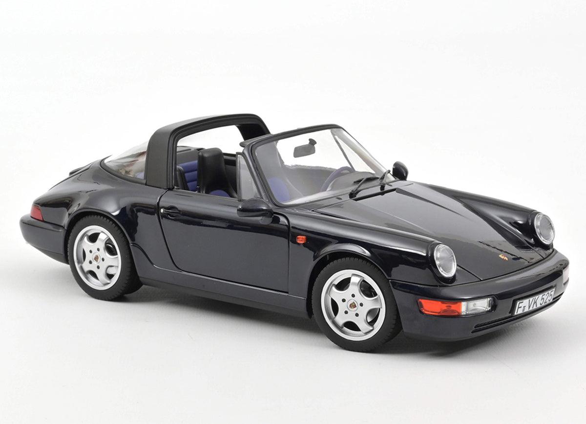 Norev Porsche 911 Carrera 4 Targa 1991 Blue metallic 1:18 Modell - Artexio