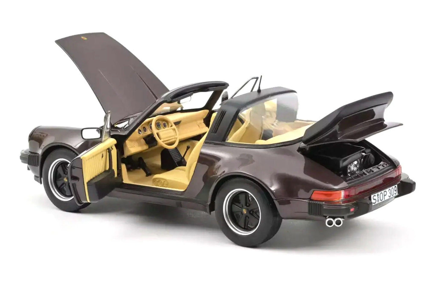 Norev Porsche 911 Turbo Targa 1987 - Brown Metallic 1:18 Modell - Artexio