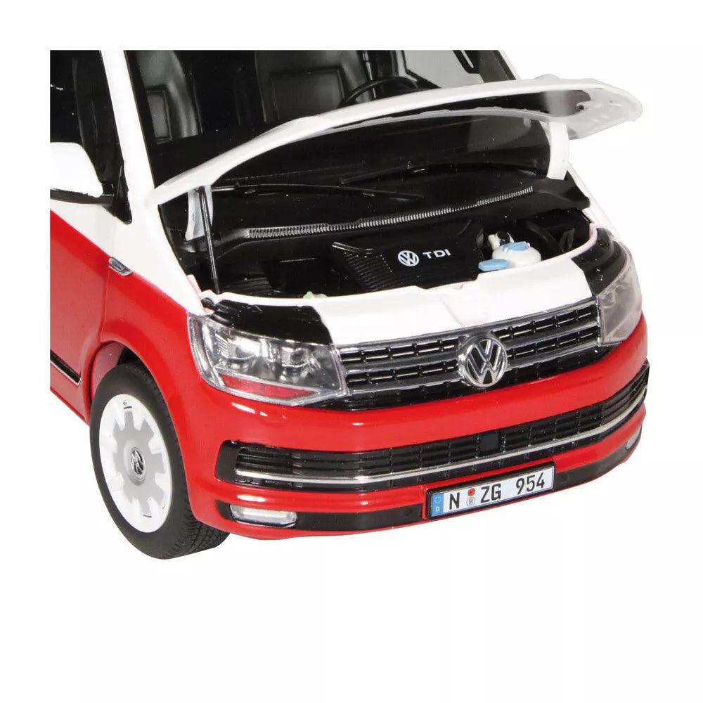 NZG Volkswagen T6 Multivan Generation Six - Red/White 1:18 Modell - Artexio