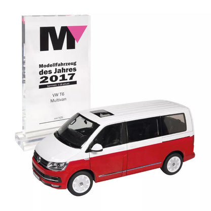 NZG Volkswagen T6 Multivan Generation Six - Red/White 1:18 Modell - Artexio