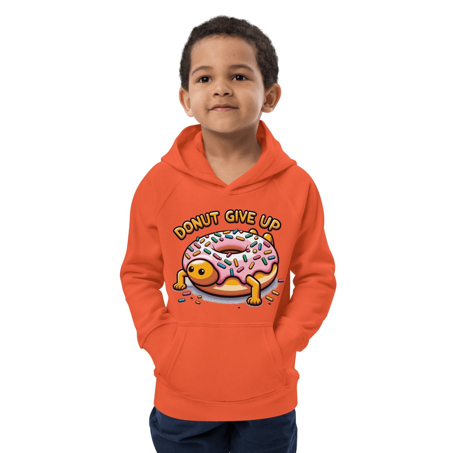 Öko Kapuzenpullover für Kinder "Donut give up" - Artexio