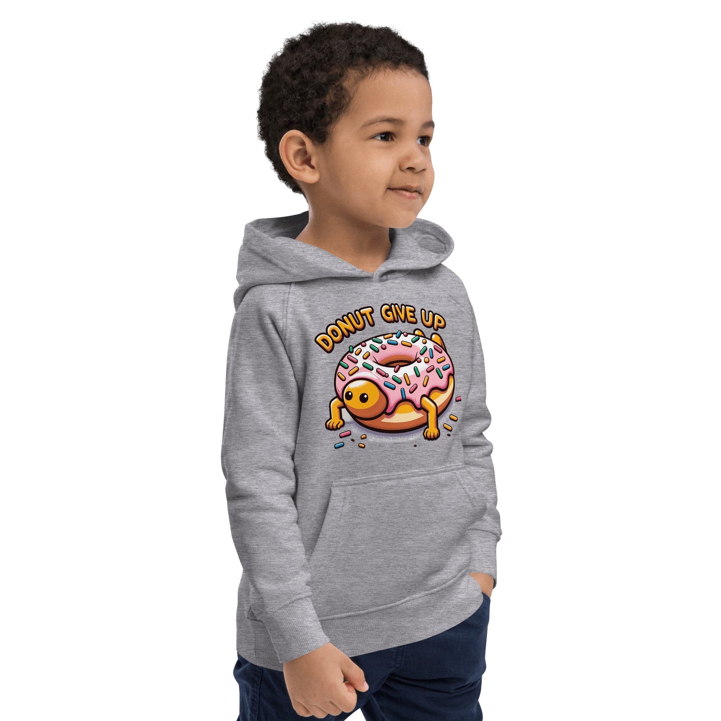 Öko Kapuzenpullover für Kinder "Donut give up" - Artexio