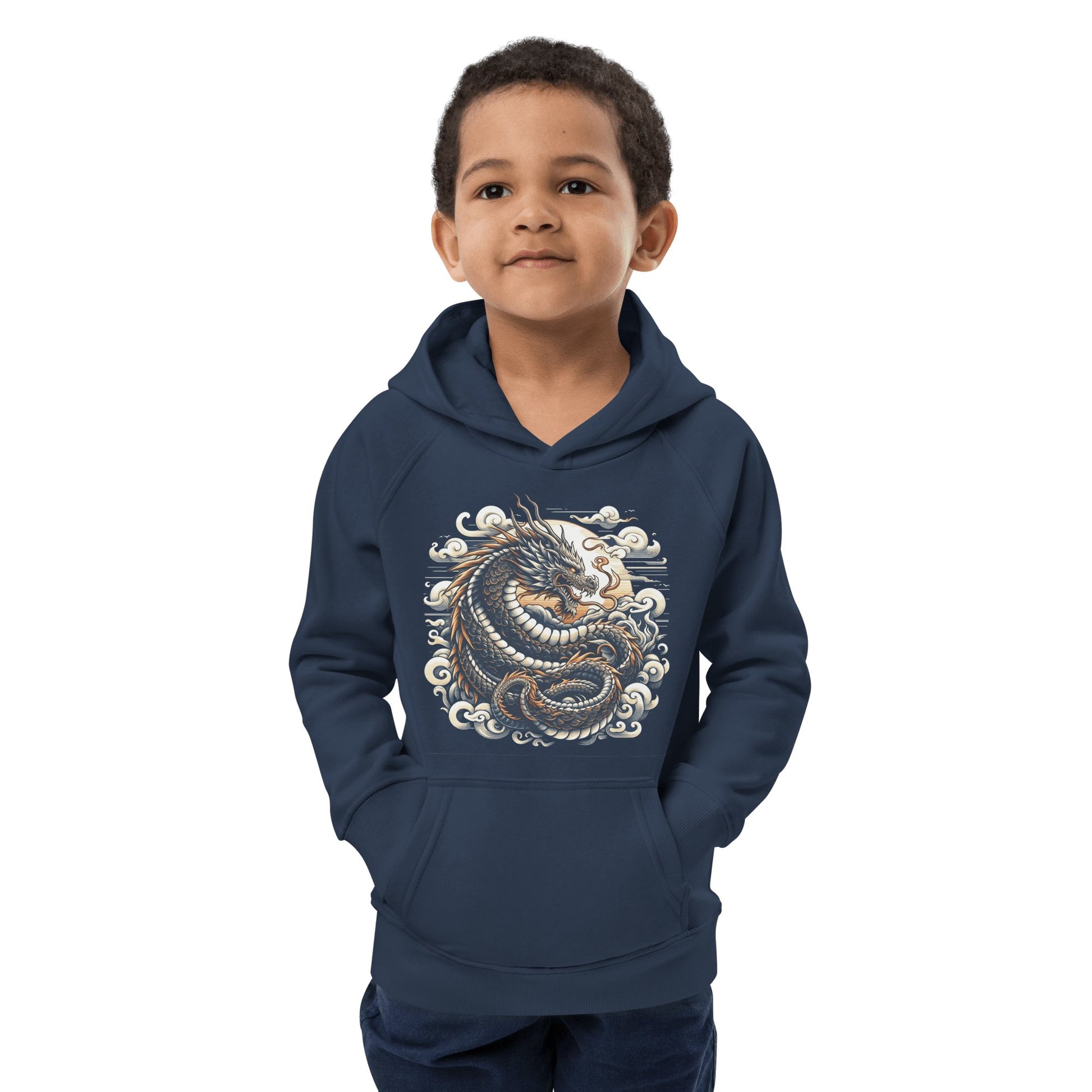 Öko Kapuzenpullover für Kinder "Drache" - Artexio