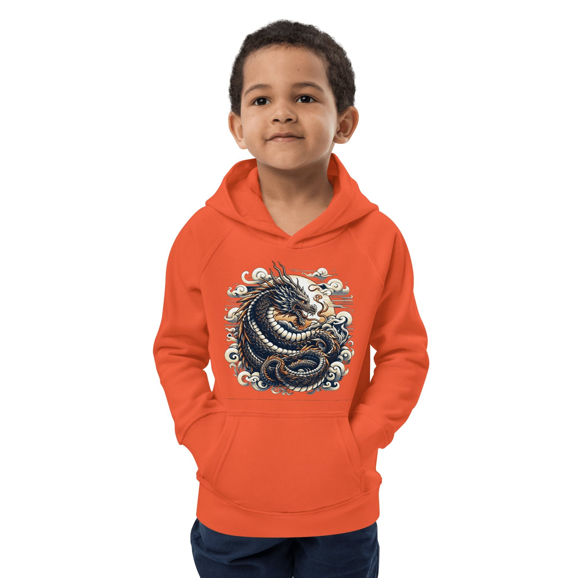 Öko Kapuzenpullover für Kinder "Drache" - Artexio