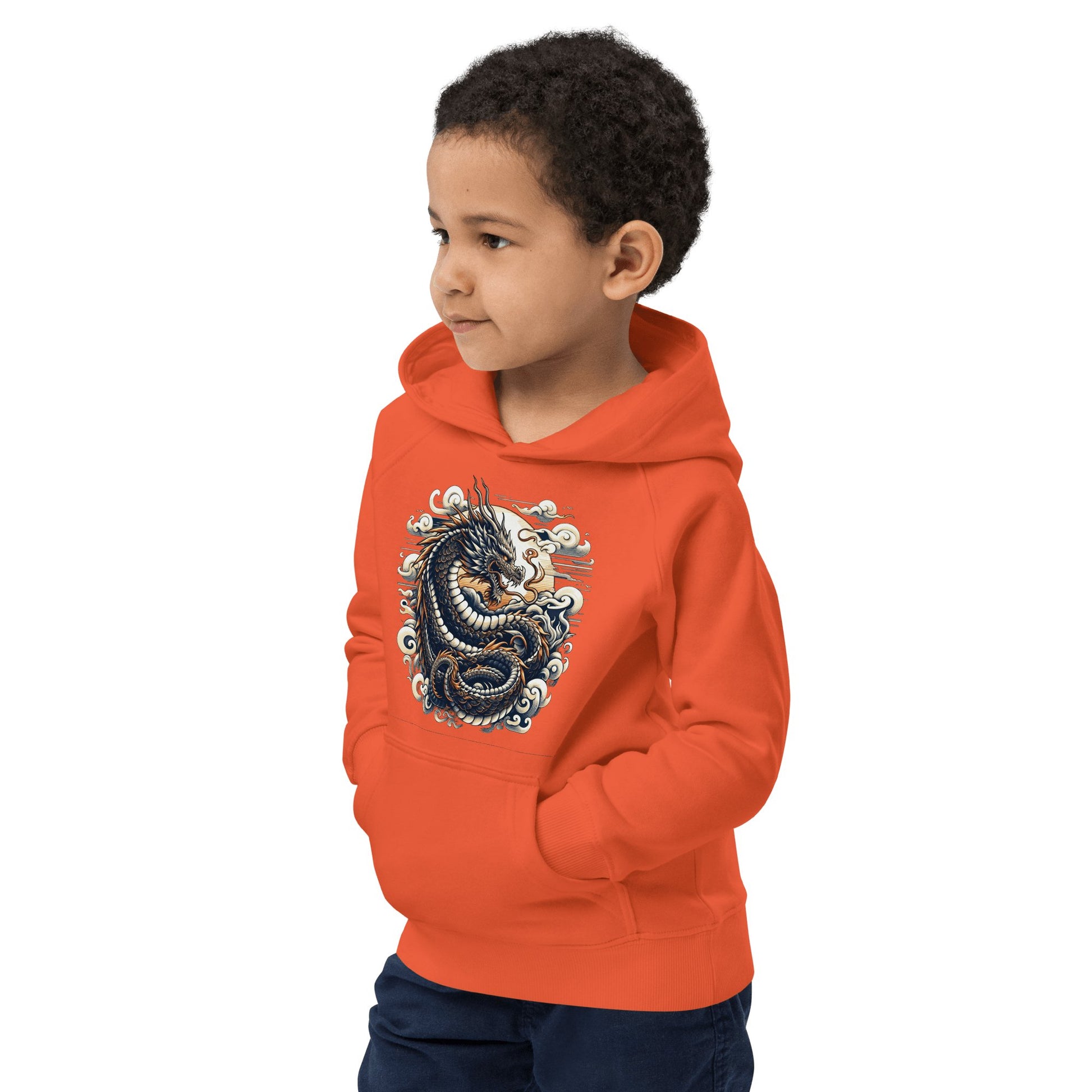 Öko Kapuzenpullover für Kinder "Drache" - Artexio