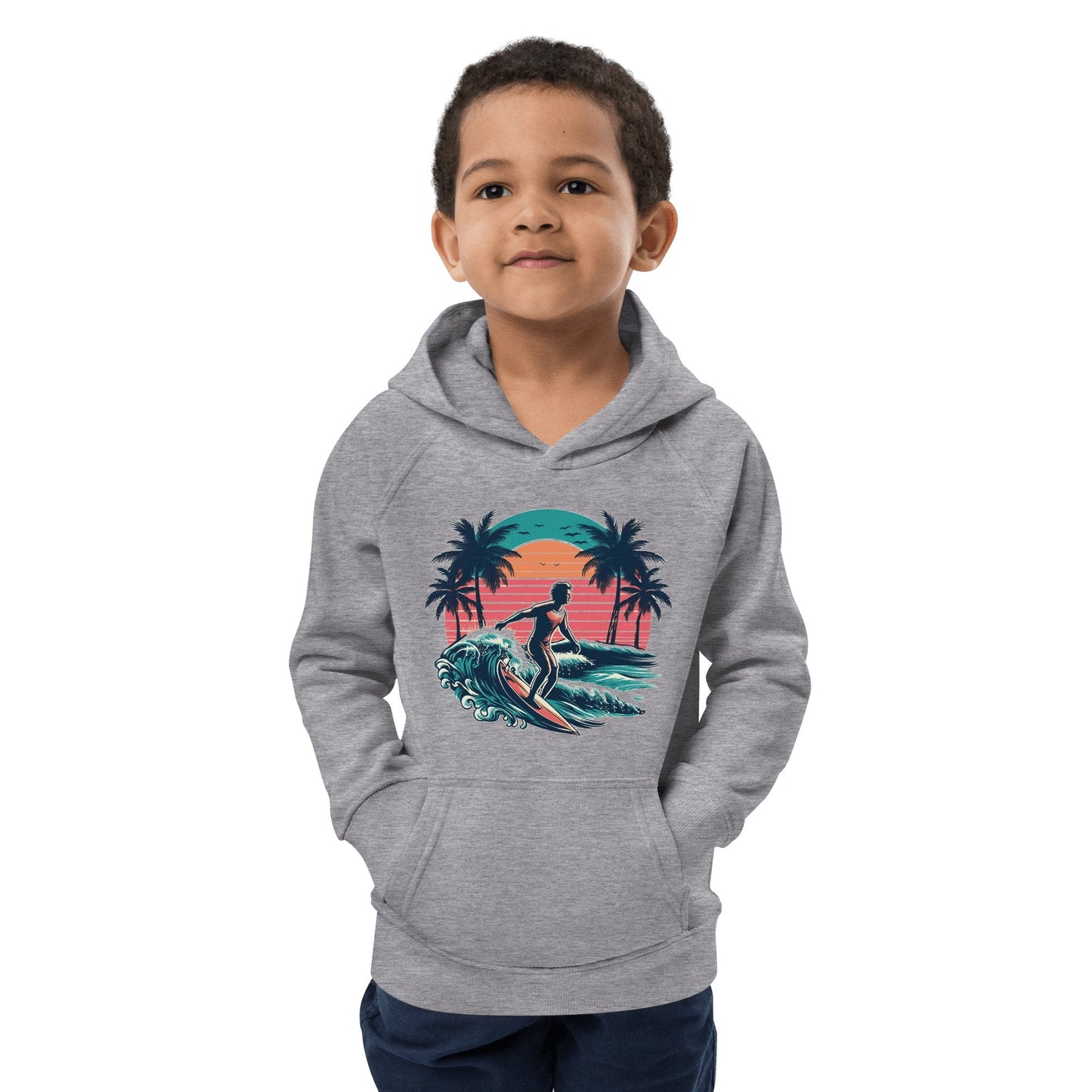 Öko Kapuzenpullover für Kinder "Surfing" - Artexio