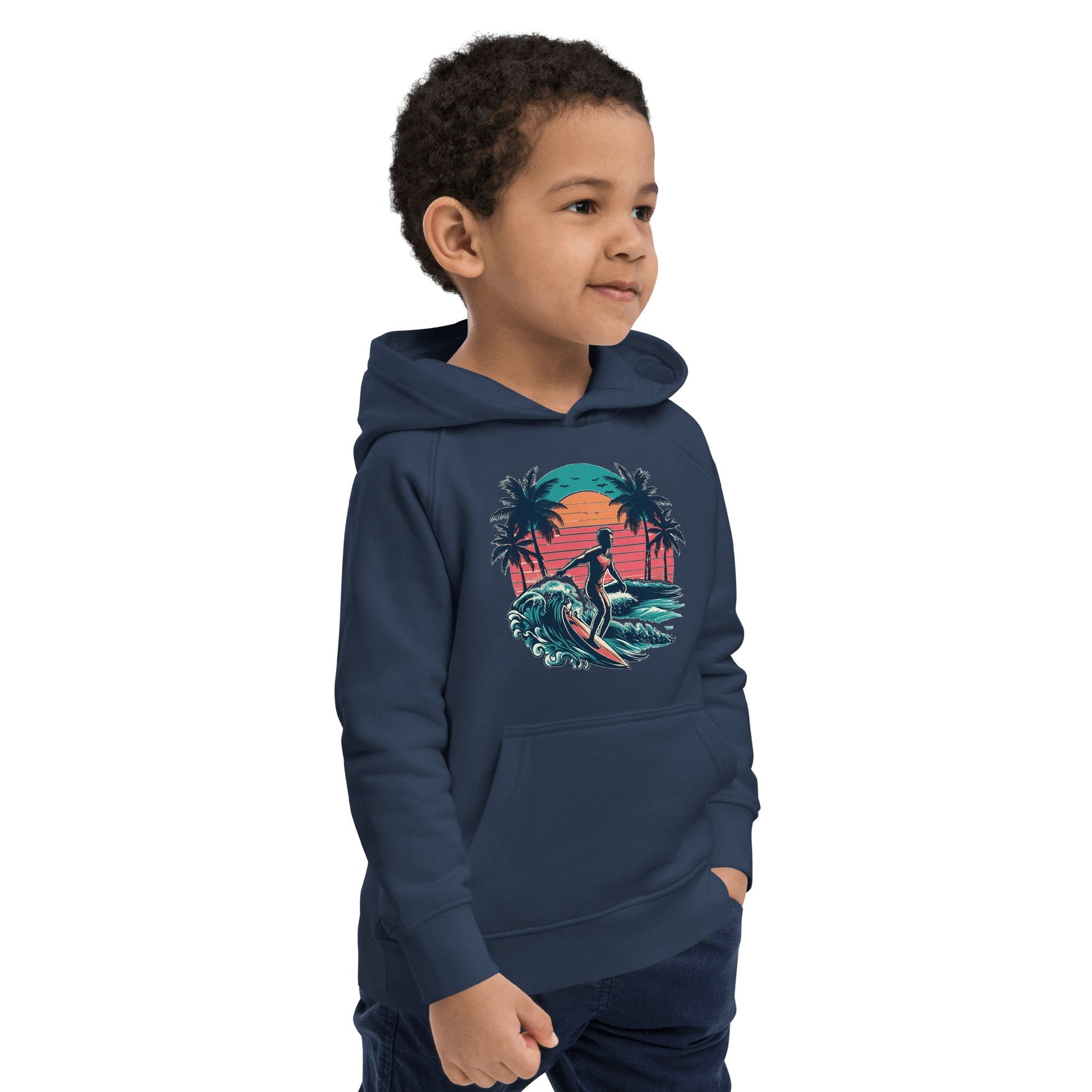 Öko Kapuzenpullover für Kinder "Surfing" - Artexio