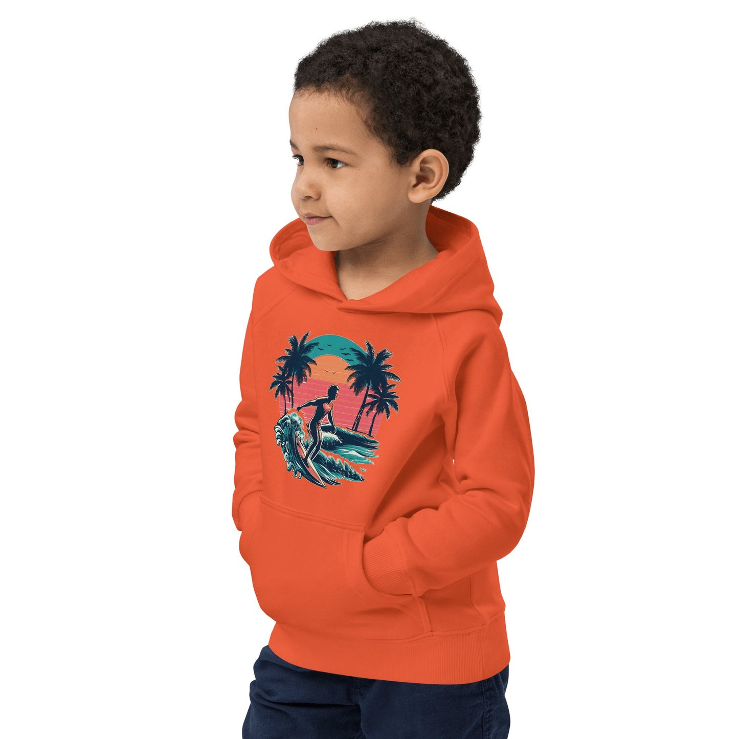 Öko Kapuzenpullover für Kinder "Surfing" - Artexio