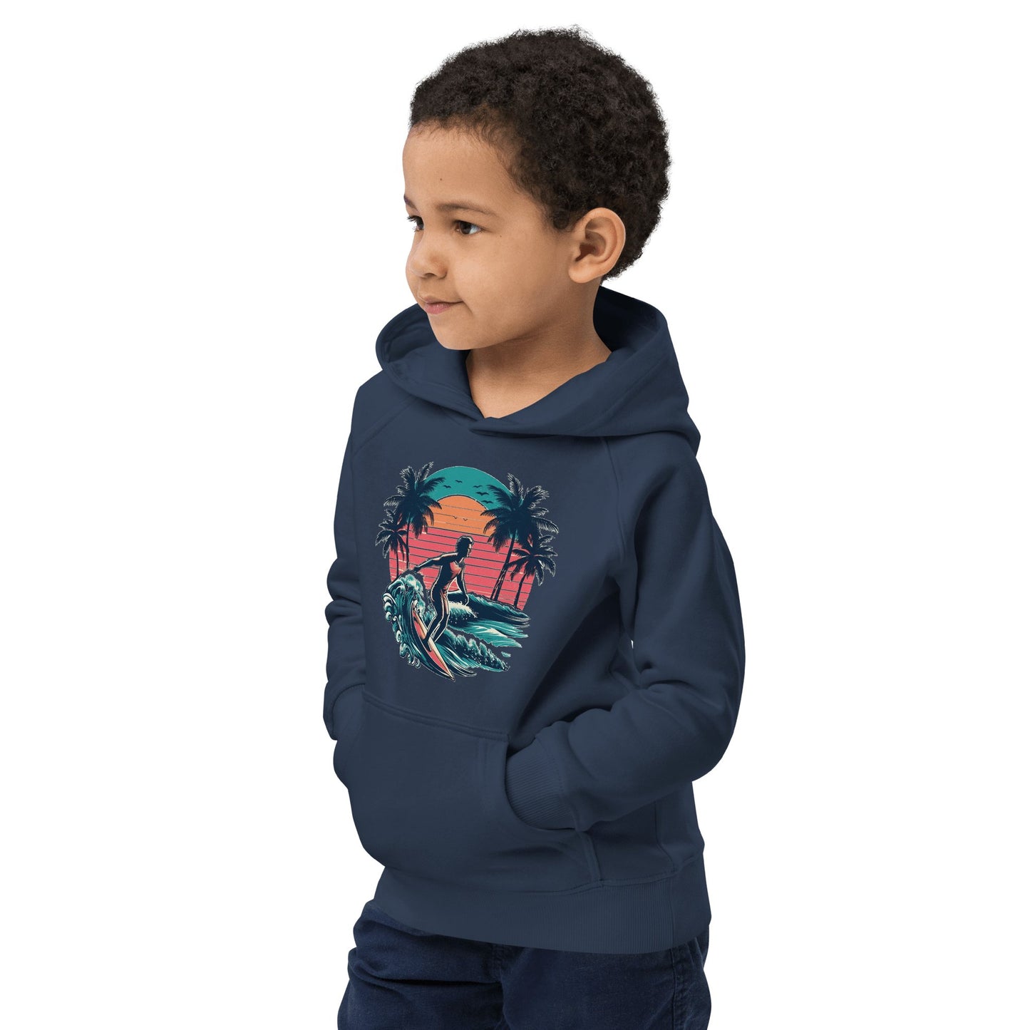 Öko Kapuzenpullover für Kinder "Surfing" - Artexio