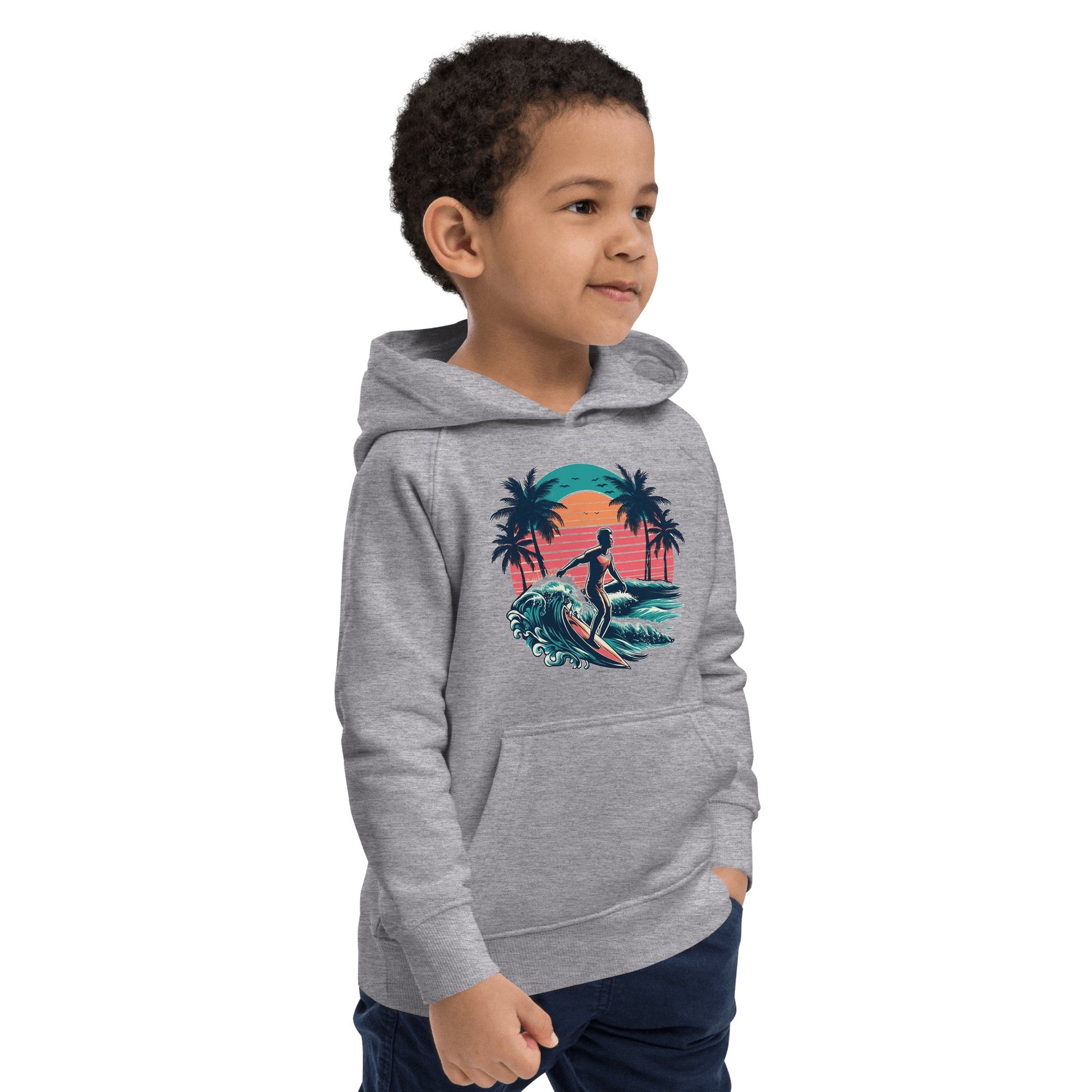 Öko Kapuzenpullover für Kinder "Surfing" - Artexio