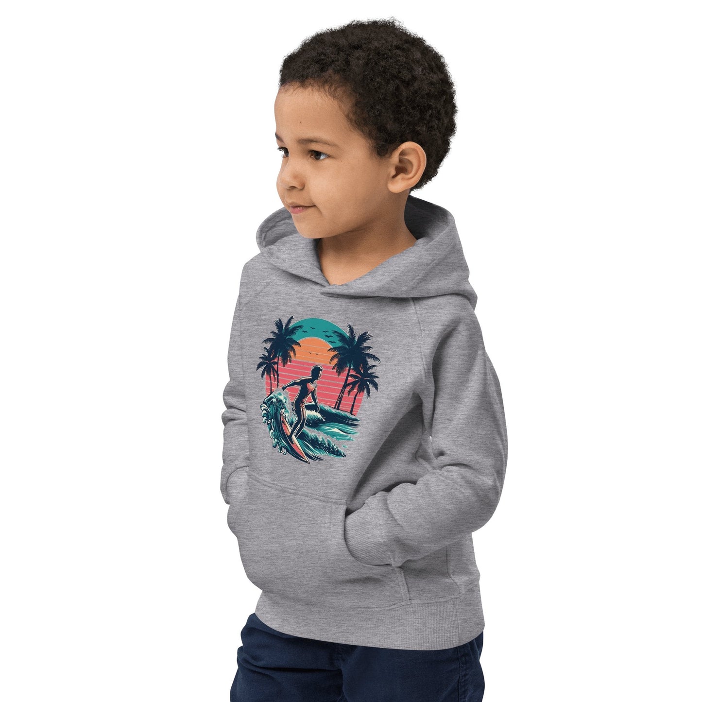 Öko Kapuzenpullover für Kinder "Surfing" - Artexio