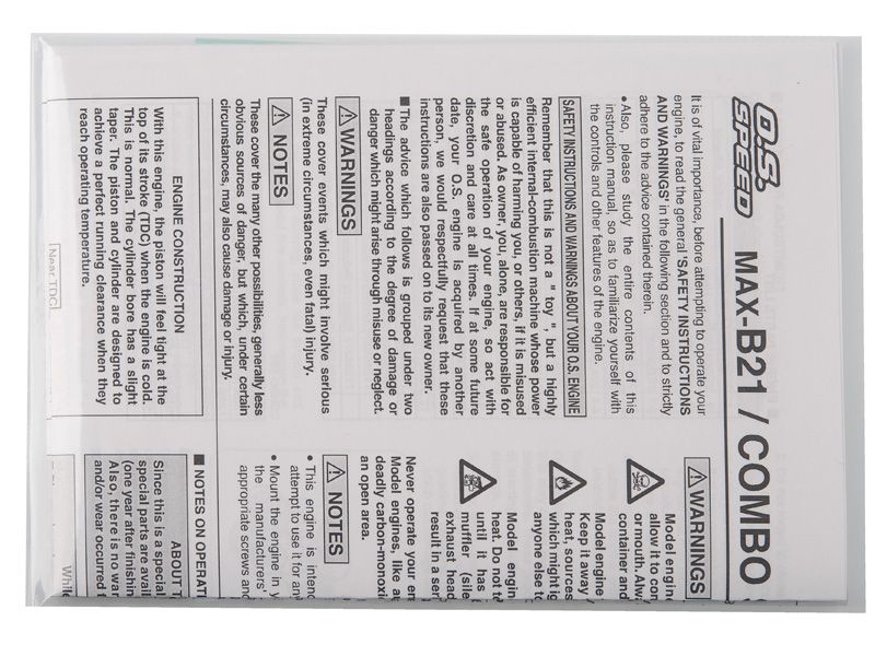 OS MAX B21 Nitro Off-Road Motor als T2090SC Combo