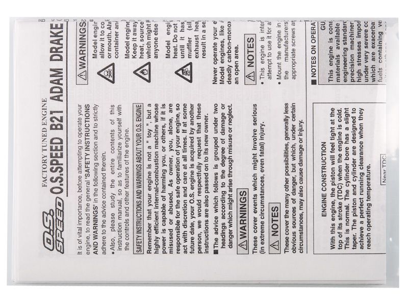 OS Speed B21 Adam Drake 3 Nitro Off-Road Motor als T2090SC Race Combo