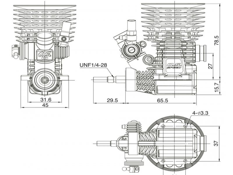 OS Speed B2105 Nitro Off-Road Motor als TB02 EFRA2089/MB01-75 Race Combo