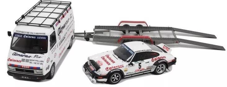 Otto - Models Citroën C35 + Trailer + Porsche 911 SC GR.4 #5 Therier Rallye de Portugal 1981 1:18 Modell - Artexio