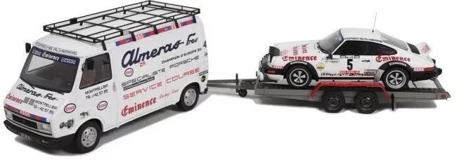 Otto - Models Citroën C35 + Trailer + Porsche 911 SC GR.4 #5 Therier Rallye de Portugal 1981 1:18 Modell - Artexio