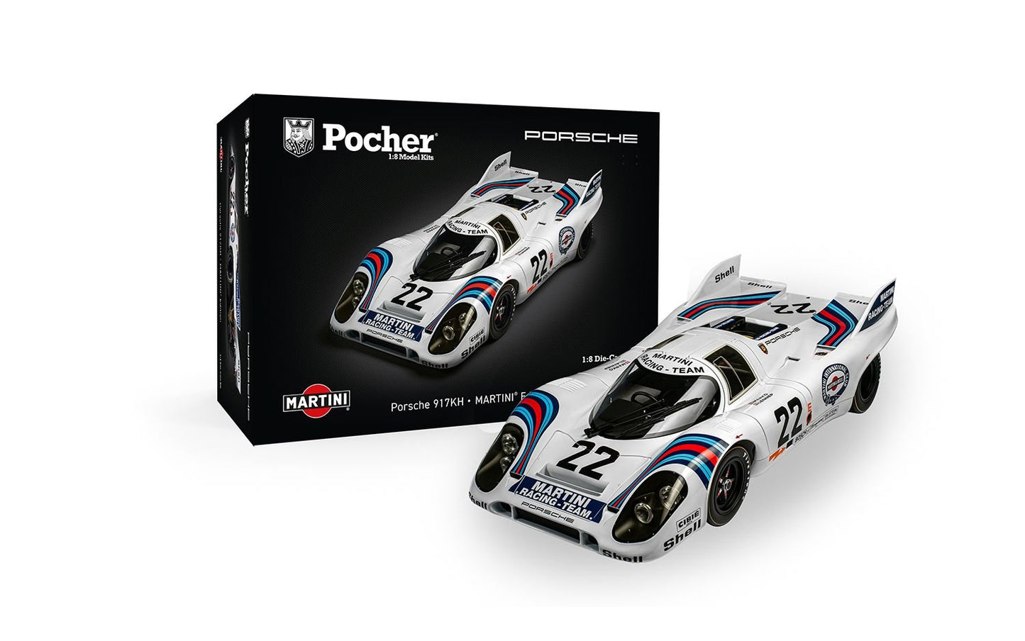 Pocher Porsche 917KH Martini Edition 22 Sieger 24h Le Mans 1971 (Bausatz/KIT) 1:8 Modell