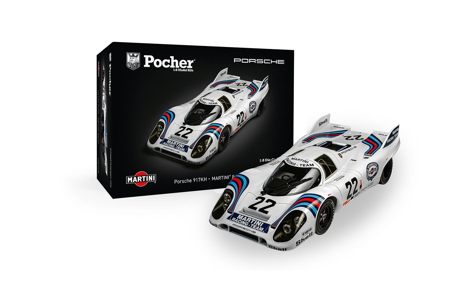 Pocher Porsche 917KH Martini Edition 22 Sieger 24h Le Mans 1971 (Bausatz/KIT) 1:8 Modell